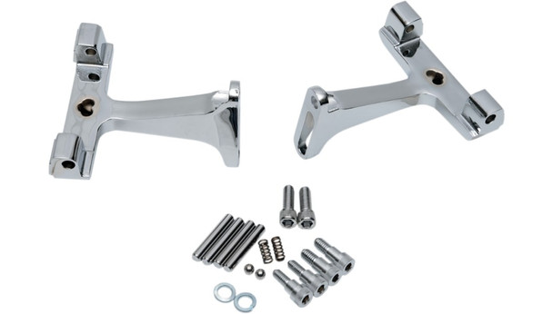 Drag Specialties Passenger Floorboard Mounts for Dressers: 1993-2023 Harley-Davidson FL Models