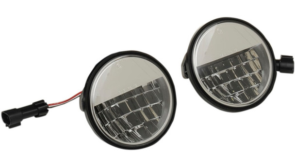 Drag Specialties Premium 4.5" LED Reflector Lights: Harley-Davidson Models - Universal Fit - Light Fog