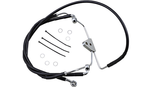 Drag Specialties Extended Length Front Brake Line Kit: 2008-2013 Harley-Davidson FL Models