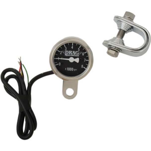 Drag Specialties 1-7/8" Electronic Mini Tachometer: 1986-2003 Harley-Davidson XL/FL Models - Steel Housing