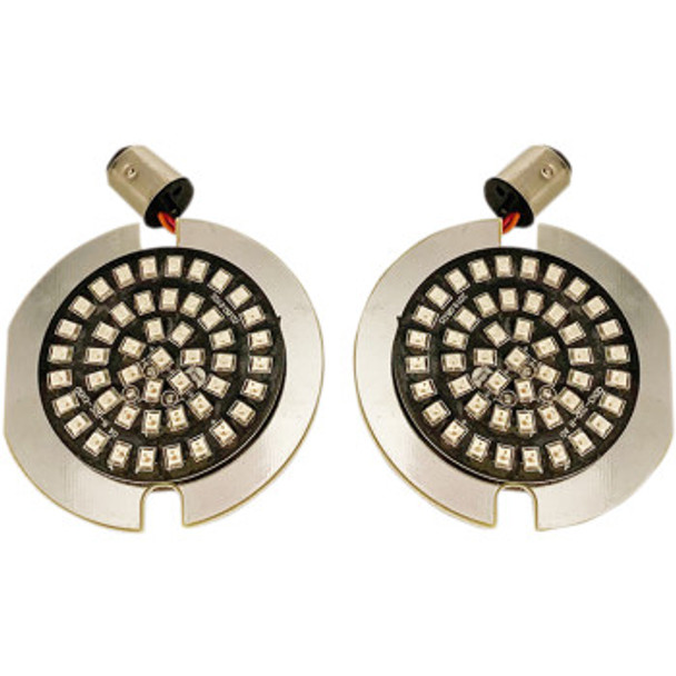 Drag Specialties LED Bullet-Style Turn Signal Inserts: 2007-2019 Harley-Davidson Models - Red