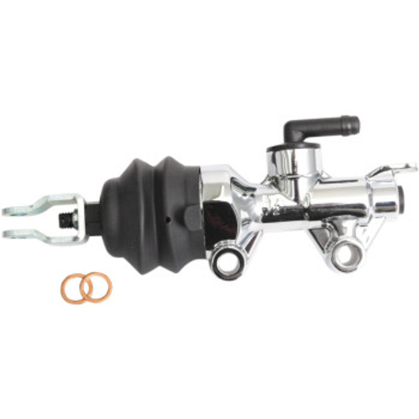 Drag Specialties Rear Brake Master Cylinder: 2007-2013 Harley-Davidson XL Models - Chrome