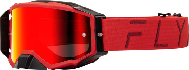 Fly Racing Zone Pro Goggle - Red - Red Mirror/Smoke Lens