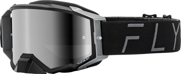 Fly Racing Zone Pro Goggle - Black/Grey - Black Mirror/Smoke Lens