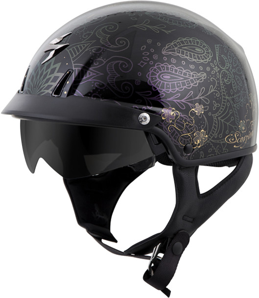 Scorpion EXO-C110 Azalea Helmet - Black/Gold - Medium - [Open Box]