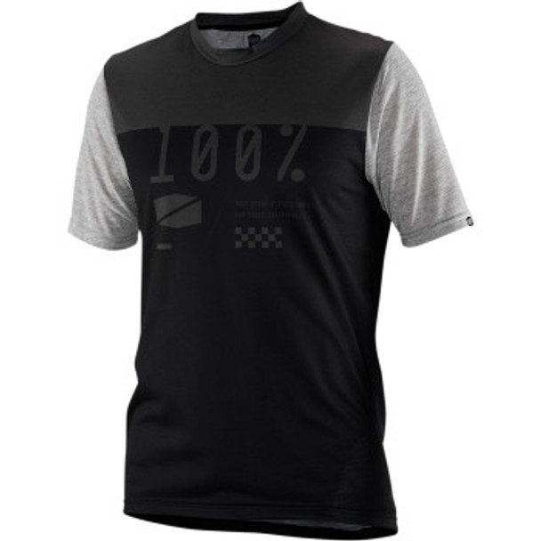 100% Airmatic Jersey - Short-Sleeve - Black/Charcoal