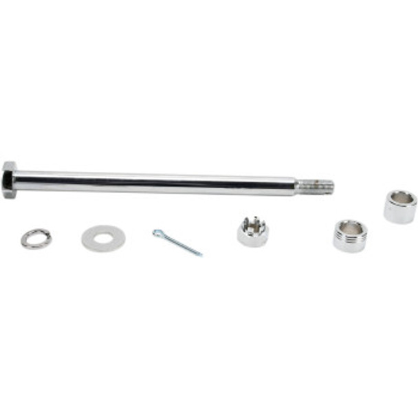 Drag Specialties Rear Axle Kit: 1977-1999 Harley-Davidson XL/XR Models - Chrome