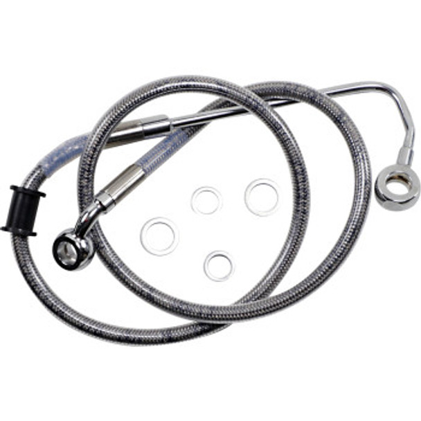 Drag Specialties Extended Length Brake line w/ ABS: 2015-2017 Harley-Davidson Deluxe Models