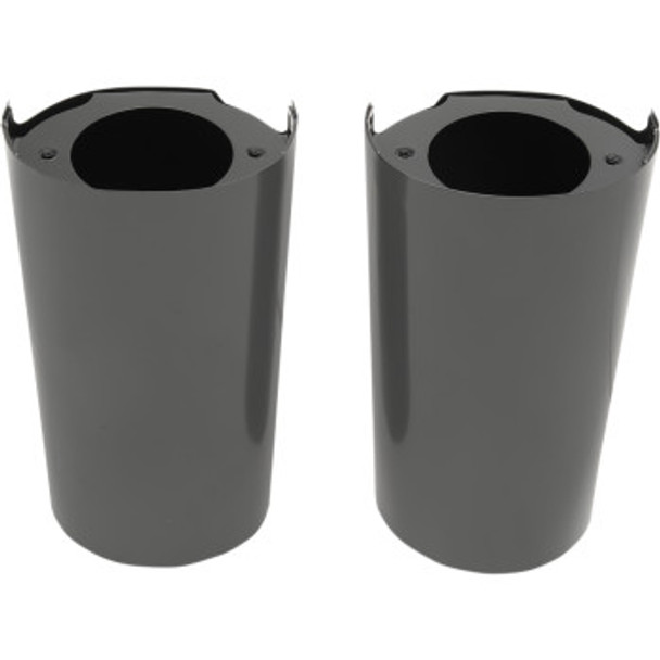 Drag Specialties Fork Slide Covers: 2014-2022 Harley-Davidson FL Models - Smooth - Black