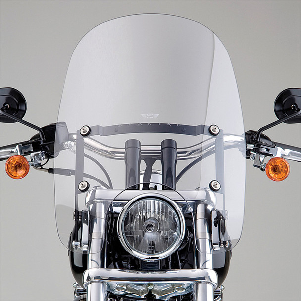 National Cycle Spartan Windshield: 1980-2013 Harley-Davidson FX Models - Clear - Quick Release - [Blemish]