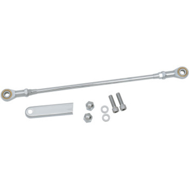 Drag Specialties Shifter Linkage w/ Arm Cover: 1984-2023 Harley-Davidson FL Models - Chrome - 12.25"