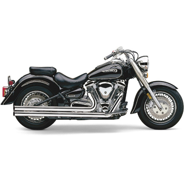 Cobra Long Speedster Exhaust: 1998-2007 Road Star Models - Chrome