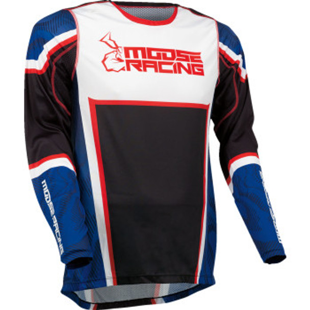 Moose Racing Agroid Jersey - Red/White/Blue/Black
