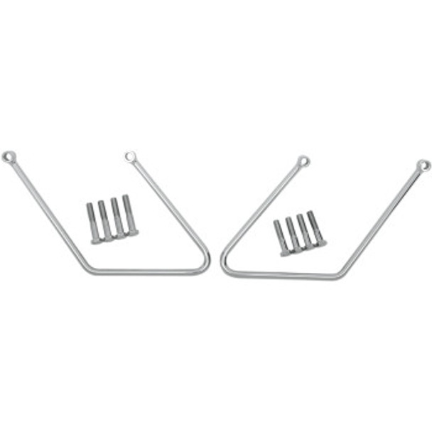 Drag Specialties Saddlebag Support Brackets: 1984-1999 Harley-Davidson Softail Models - Chrome