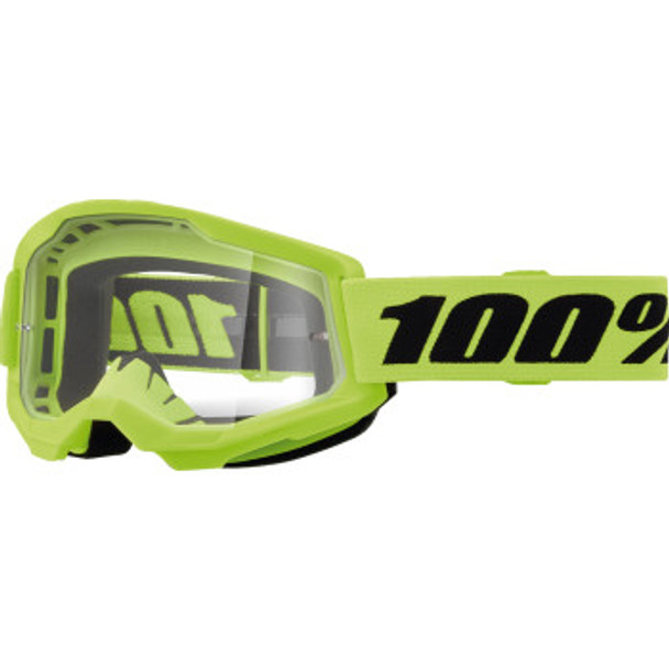 100% Strata 2 Junior Goggle - Neon Yellow