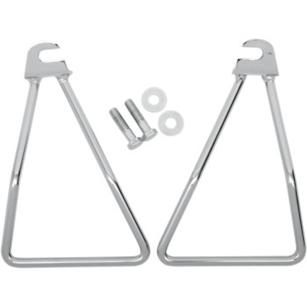 Drag Specialties Saddlebag Support Brackets: 1958-1986 Harley-Davidson FL Models - Chrome