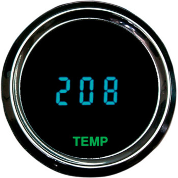 Dakota Digital Odyssey II Digital Instruments Oil Temperature Gauge: Universal Fit - Blue Display - 2-1/16"