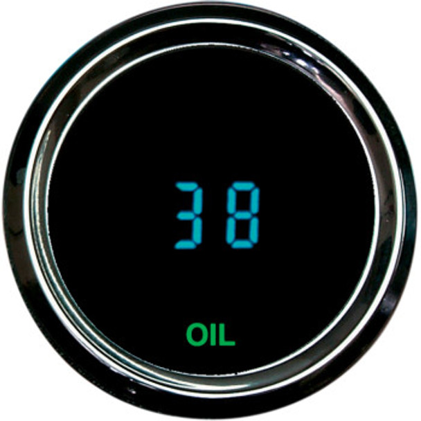 Dakota Digital Odyssey II Digital Instruments Oil Pressure Gauge: Universal Fit - Blue Display - 2-1/16"