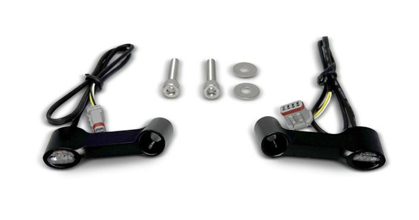 Kodlin USA Elypse 2-1 Turn Signals: 2021-2023 Harley-Davidson Sportster S Models - Black - K68497