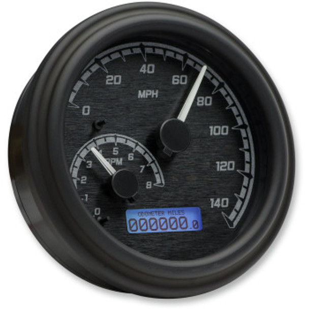 Dakota Digital MXV Series Analog Gauge System: 2011-2021 Harley-Davidson FX/FL Models - Black/Gray/Black