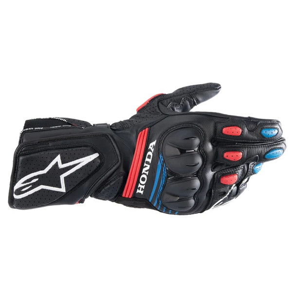 Alpinestars Honda SP-8 V3 Gloves - Black/Bright Red/Blue