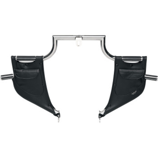 Drag Specialties Plain Lowers for Lindby Highway Bars: 1997-2022 Harley-Davidson FL Models - Black