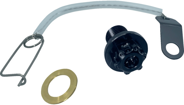 Powerstands Racing Magnetic Oil Drain Plug - M12 x 1.25 x 17 mm - Black