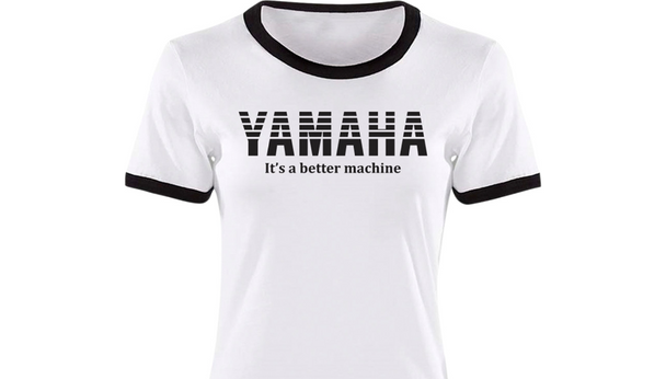 Women's Yamaha Vintage T-Shirt - White/Black - Medium