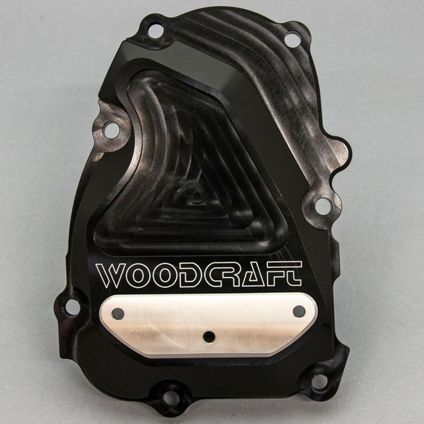 Woodcraft RHS Ignition Trigger Cover Protector: 2003-2009 Yamaha YZF R6 Models - Stainless Steel
