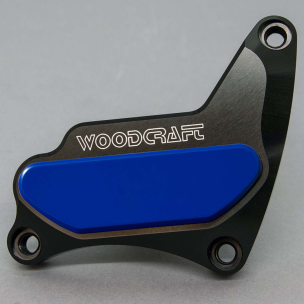 Woodcraft RHS Crank Cover Protector: 1997-2008 Suzuki GSXR 600/750/1000 Models - Blue