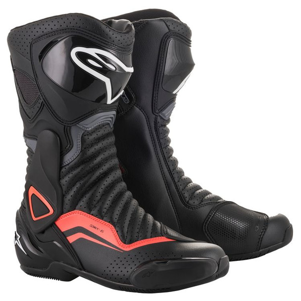 Alpinestars SMX-6 v2 Vented Boots - Black/Gray/Red - EU 47 - [Blemish]