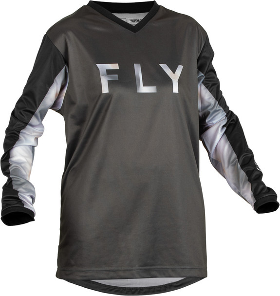 Fly Racing Women's F-16 Jersey - 2023 Model - Black/Grey - 2XL