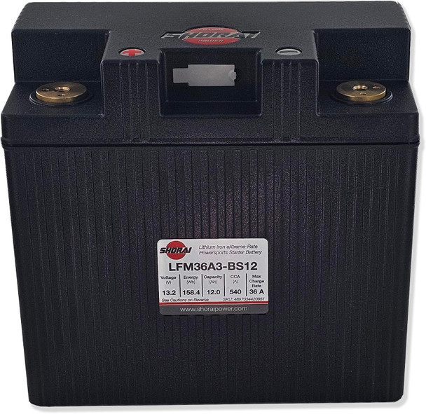 Shorai LFM36A3-BS12 Extreme Rate Lithium Iron Powersports Battery