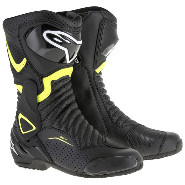 Alpinestars SMX-6 v2 Vented Boots - Black/Flo Yellow - EU 47 - [DEMO]