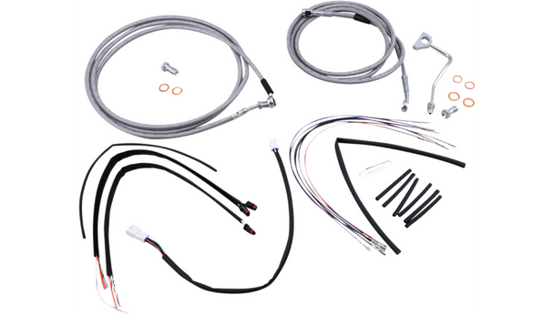 Burly Brand Handlebar Cable/Line Install Kit - Stainless Steel - B30-1161