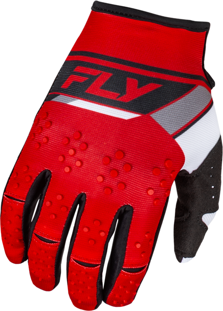 Fly Racing Kinetic Prix Gloves - Red/Grey/White - Small - 377-412S