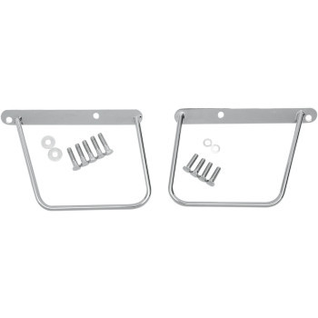 Drag Specialties Saddlebag Support Brackets: 1984-1999 Harley-Davidson Softail Models - Chrome