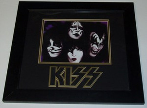 KISS "FACES" Framed, Matted, and Embossed 13x15 Picture