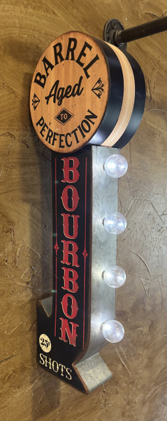 BOURBON Vintage LED Double-Sided Marquee Sign