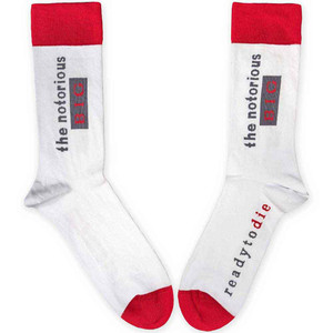 BIGGIE SMALLS UNISEX ANKLE SOCKS: READY TO DIE WHITE US size 7.5-11.5