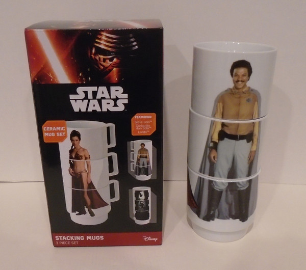 Star Wars Stacking mug set Han Solo Slave Leia and Lando