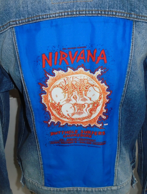 WOLFGANG'S DESIGNS BY DRAGONFLY DENIM JACKET NIRVANA WOMENS LARGE