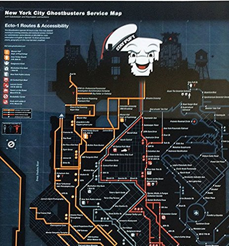 Ghostbusters - NYC Subway Map Metal Sign