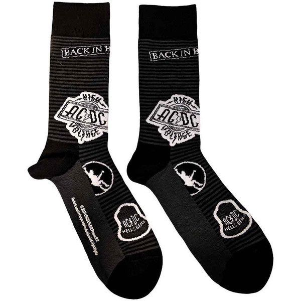 AC/DC UNISEX ANKLE SOCKS: ICONS BLACK