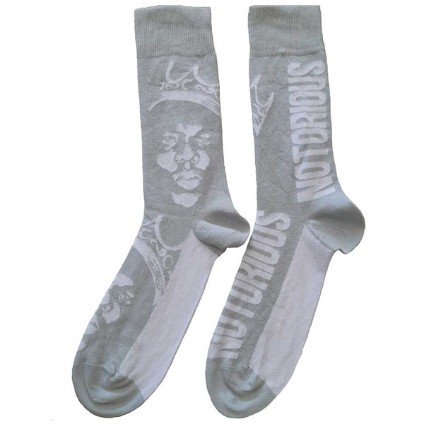 BIGGIE SMALLS UNISEX ANKLE SOCKS: CROWN MONOCHROME