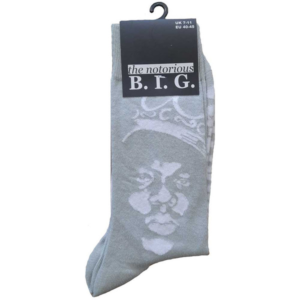 BIGGIE SMALLS UNISEX ANKLE SOCKS: CROWN MONOCHROME