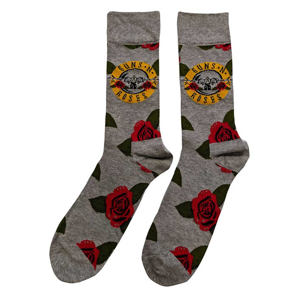 GUNS & ROSES UNISEX ANKLE SOCKS: BULLET ROSES