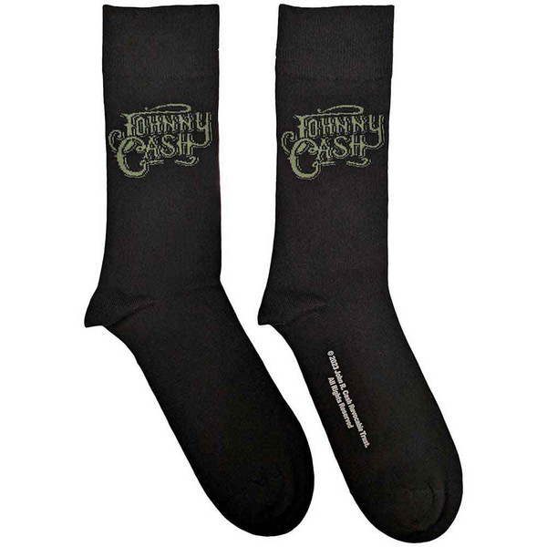 JOHNNY CASH UNISEX ANKLE SOCKS: TEXT LOGO