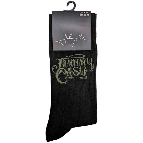 JOHNNY CASH UNISEX ANKLE SOCKS: TEXT LOGO