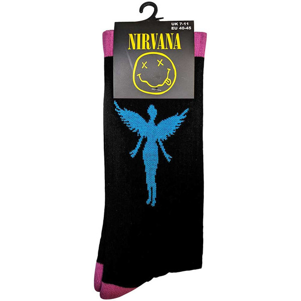 NIRVANA UNISEX ANKLE SOCKS: IN UTERO BLUE ANGEL